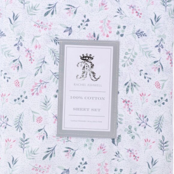 Rachel ASHWELL Dream Floral Cotton QUEEN SHEET SET (all cotton)